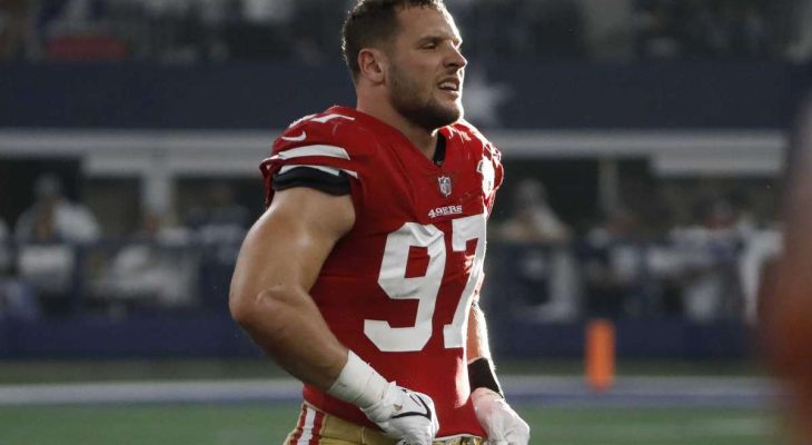 Concussion sidelines 49ers’ Bosa in wild-card game at Dallas 14