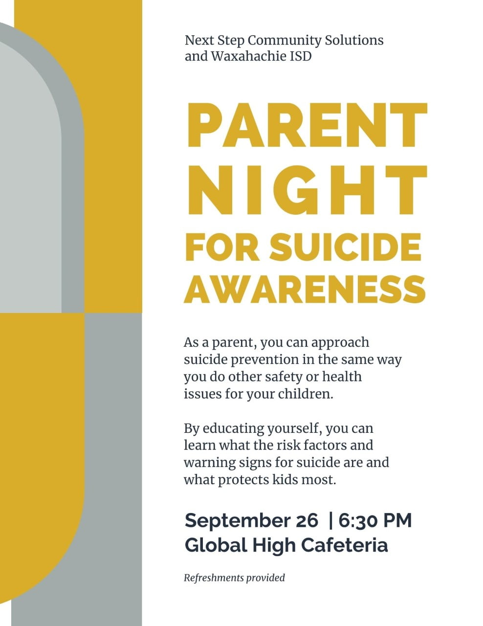Waxahachie ISD offers resources, discussion strategies during National Suicide Prevention Month 2