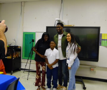 Charles Rice Elementary student receives surprise visit and gift from Dallas Cowboys player 1